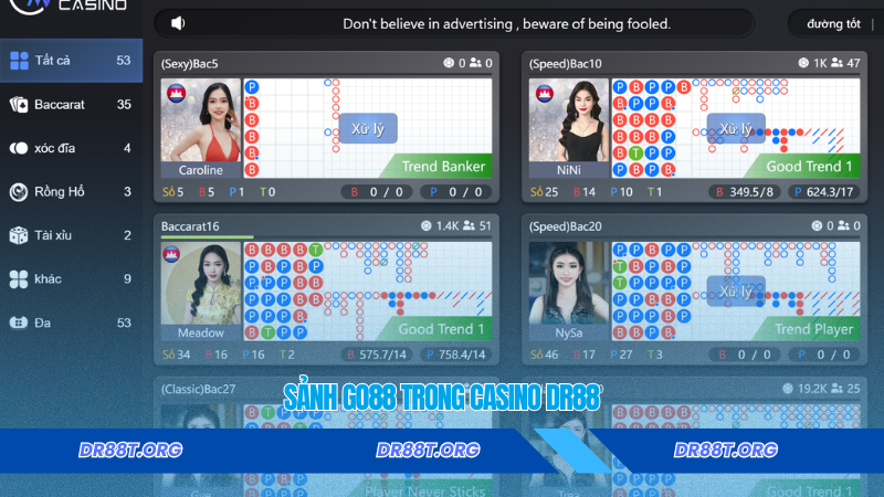 Sảnh Go88 trong casino Dr88 Sảnh Go88 trong casino Dr88